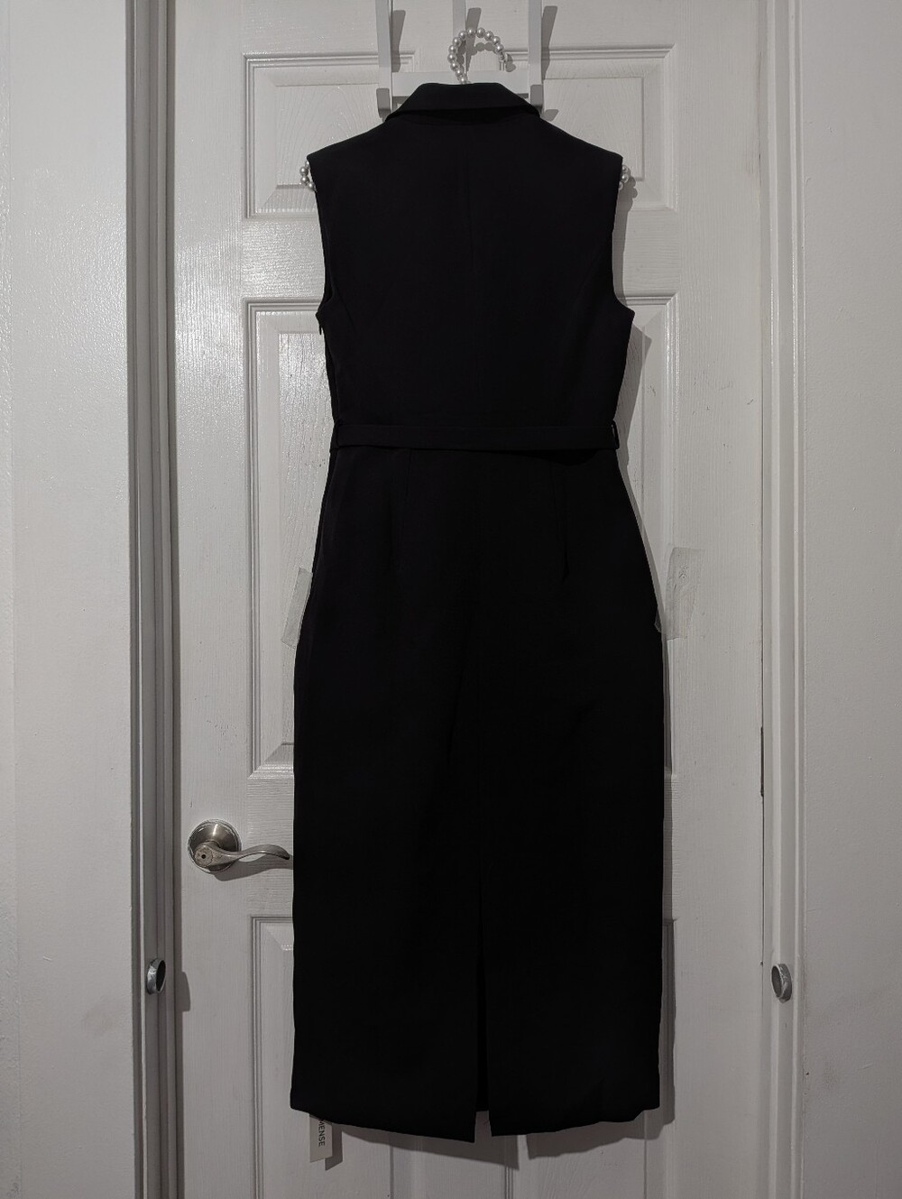 Commense Lapel Sleeveless Belted Wrap Maxi Dress - Picture 12 of 16